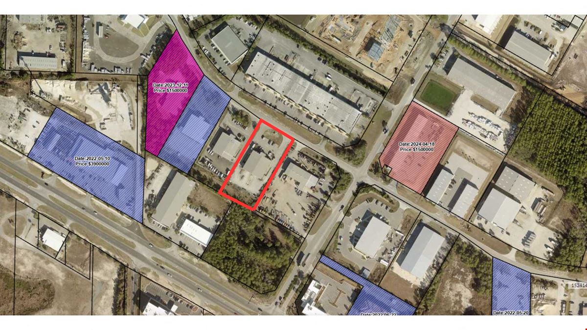 10,564 +/- sf Flex Office/Warehouse w/Fenced Yard | Beach Commerce Park