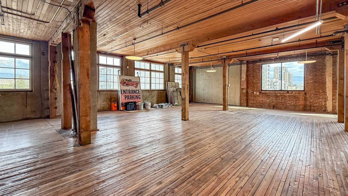 High profile commercial space available in the Old Cannery Building.