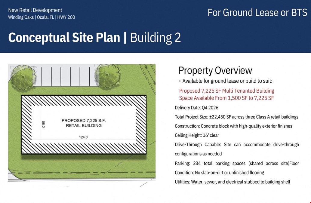 Winding Oaks Commercial Build-To-Suit Fronting SR 200
