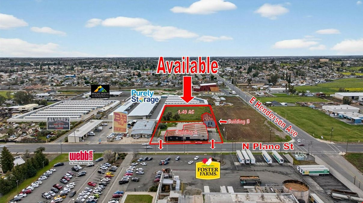 Freestanding Industrial Building on ±2.37 Acres in Porterville