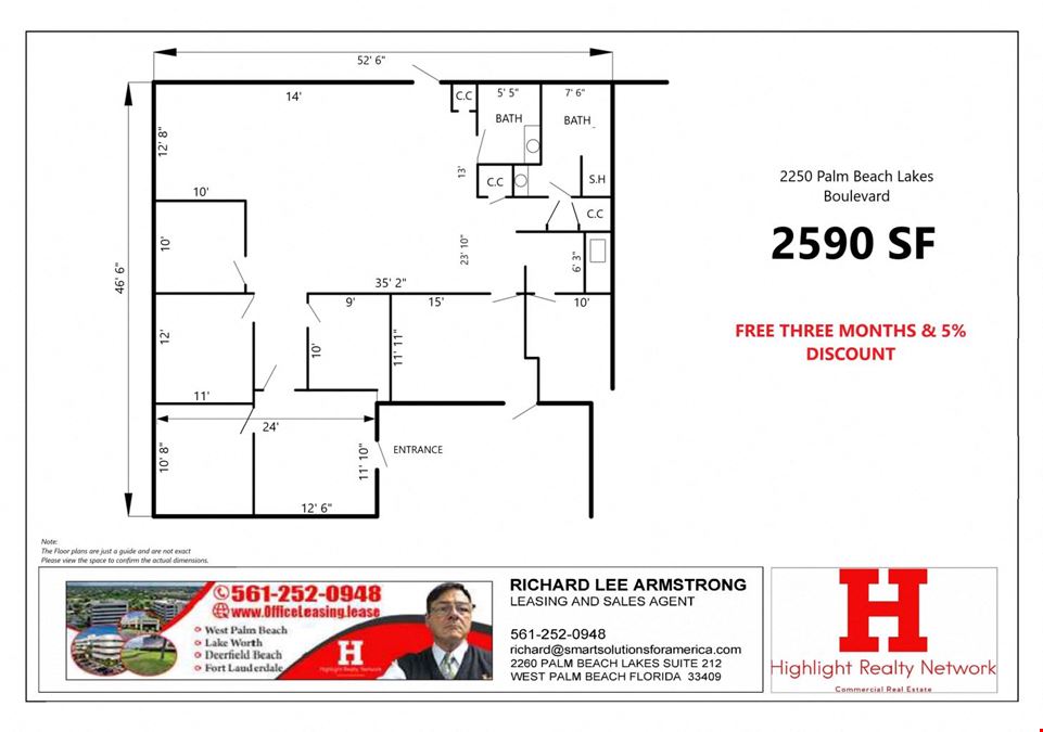 2590 SF Suite 106 Professional and Medical Retail Space