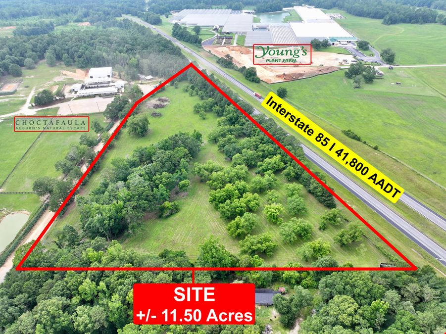 High-Exposure Land Parcel with +/- 1,340 Ft Frontage – Auburn, AL