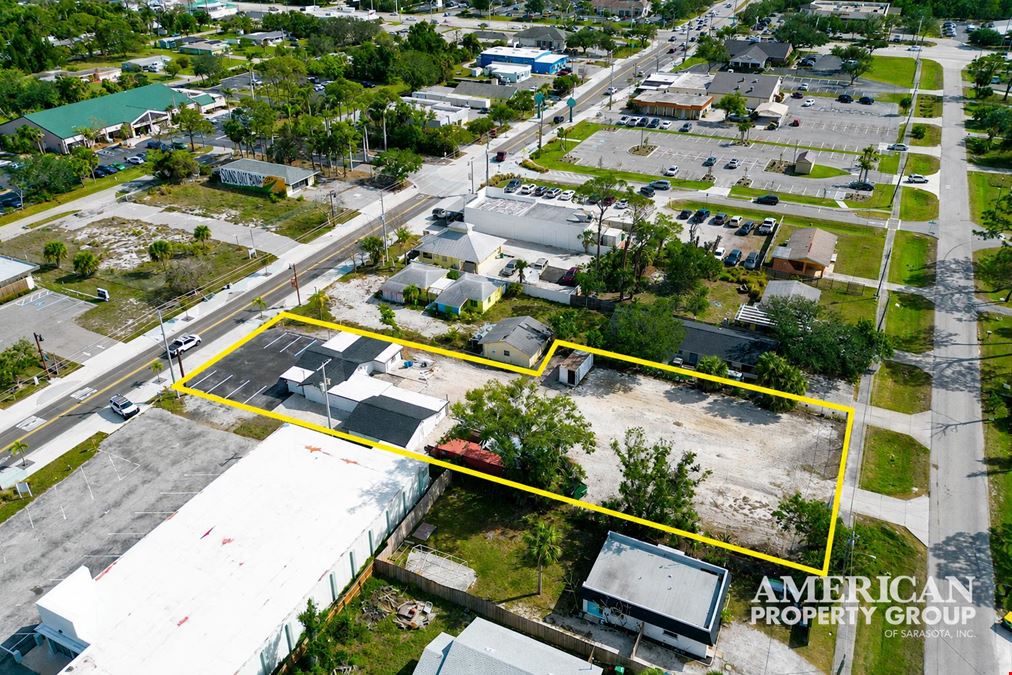 Freestanding Commercial Building with Fenced Land in Downtown Englewood