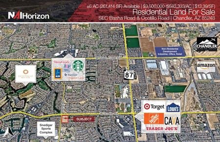 Preview of VacantLand space for Sale at SEC Basha Road & Ocotillo Road