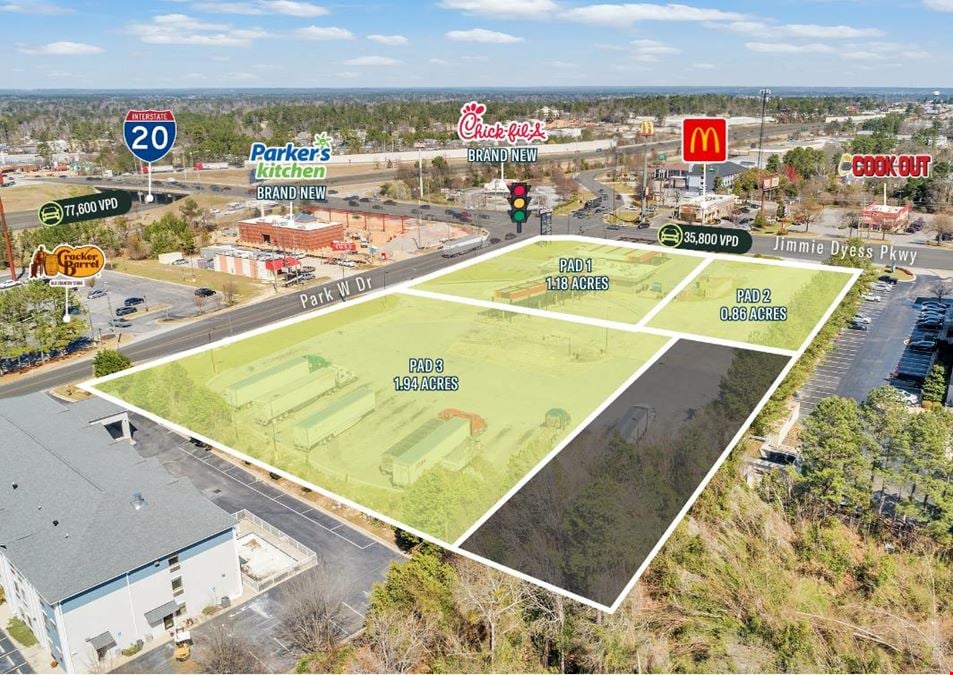 Retail GL Opportunities | 0.86 - 1.94 AC | 35.8K VPD | Grovetown, GA