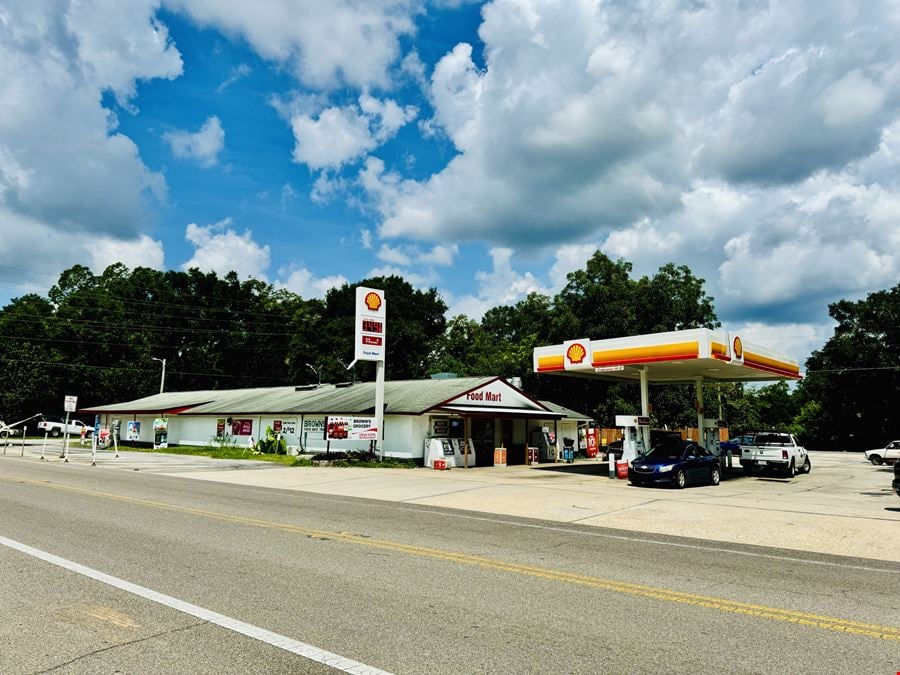 (8% CAP RATE) - SHELL GAS STATION & BROWNS SUPERMARKET  FOR SALE! (20-YEAR PURE NNN LEASE)