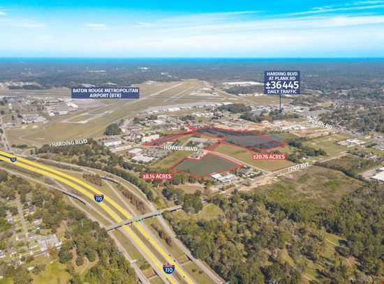 28.9 Acres on Harding Blvd near BR Airport - Tracts H-1-A-1-B-1-A