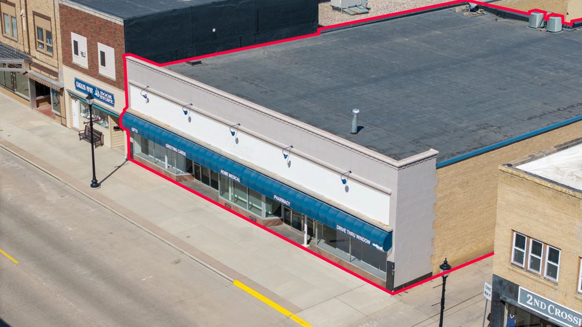 Prime Downtown Valley City | 75' Central Ave Frontage | Drive-Thru | Flexible Retail/Commercial