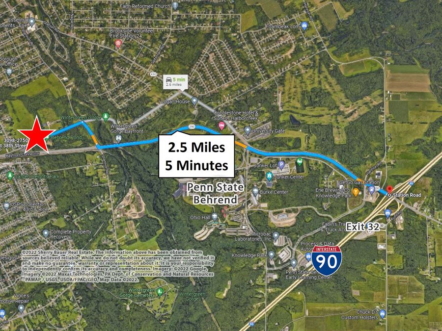 Up to 99± Acre Development Site Near Penn State Behrend