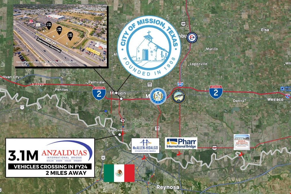Mission Crossing | 1.00-1.87±AC Pad-Sites | Mission TX