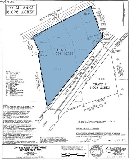 Preview of VacantLand space for Sale at 0 Highway 124 & Zion Church Rd