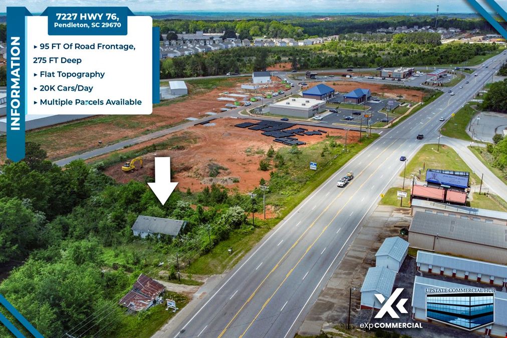 Flat Land For Sale- HWY 76- Pendleton SC