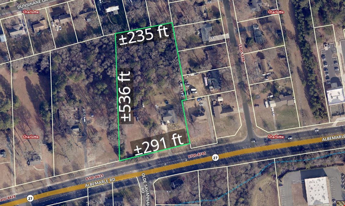 Albemarle Rd | East Charlotte | +3.12 Acres
