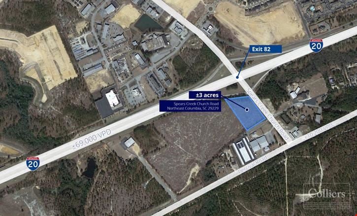 ±3 Acre Retail Development Opportunity at the Intersection of I-20 and Spears Creek Church Road | Northeast Columbia, SC