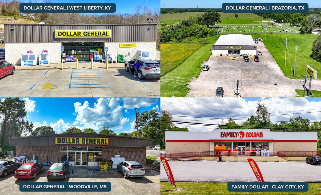 3 Dollar General & 1 Family Dollar Portfolio