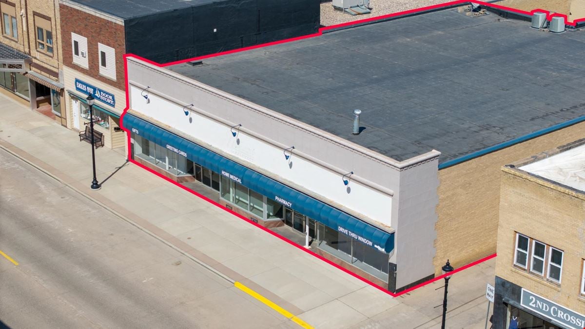 Prime Downtown Valley City | 75' Central Ave Frontage | Drive-Thru | Flexible Retail/Commercial
