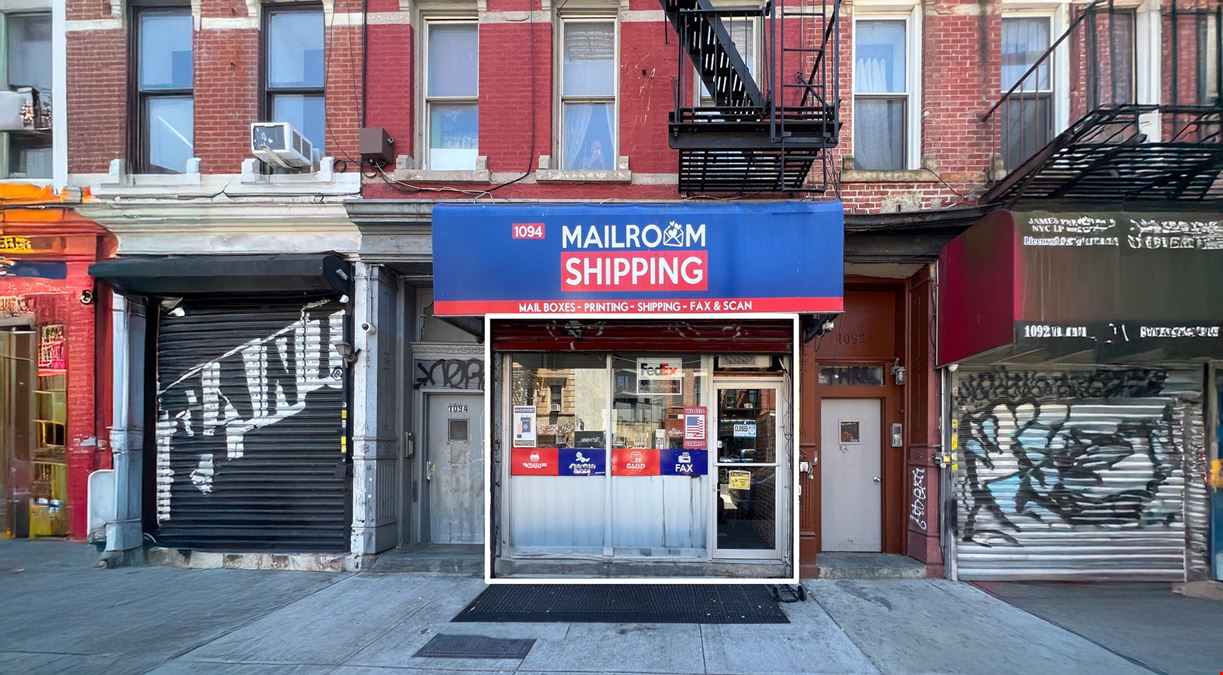 450 SF | 1094 Dekalb Ave | Retail Space with Glass Frontage & Basement for Lease
