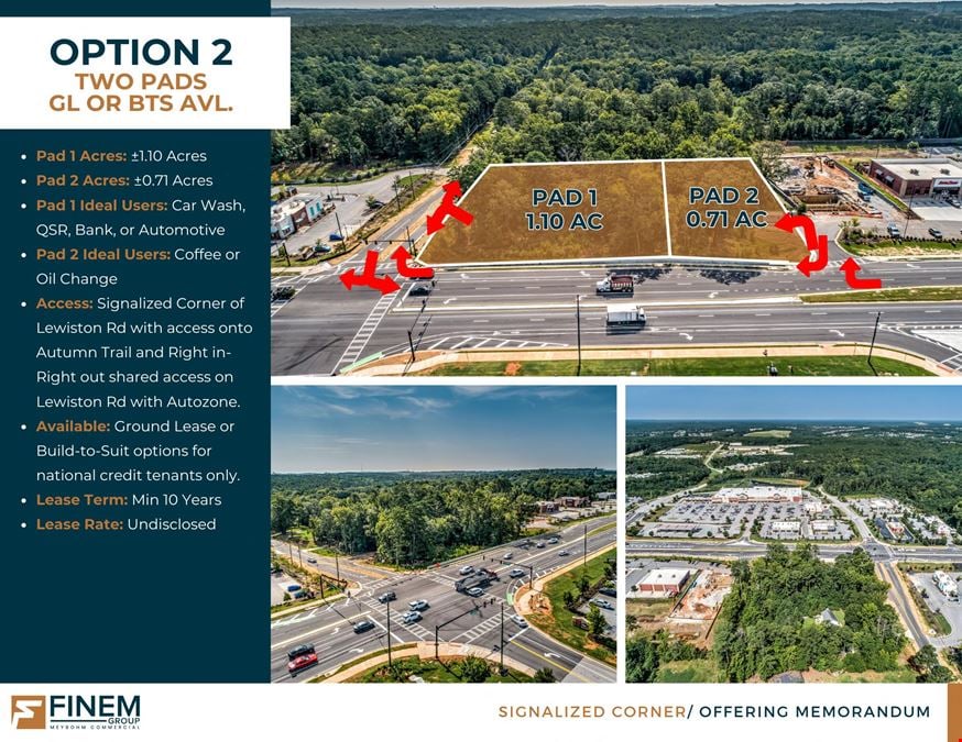 1.81 Acre Signalized Corner Ground Lease or Build-to-suit