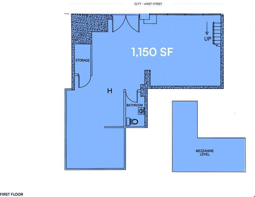 1,150 SF | 234 Varet Street | Retail Showroom With Mezzanine Level for Lease