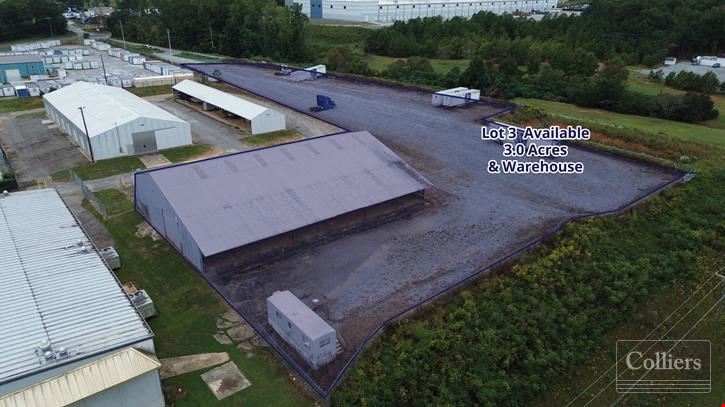 Secure IOS Lot with Warehouse Available on Hwy 29 at I-85