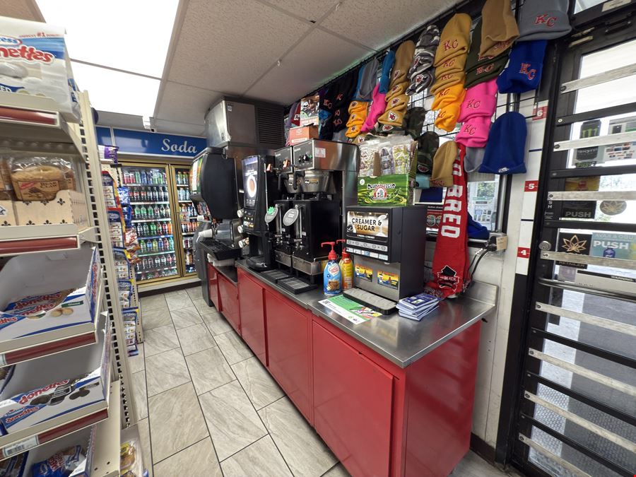 Corner Gas Station with 8 Pumps
