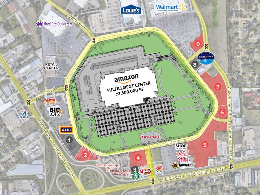 Land Surrounding New Amazon Fulfillment Center