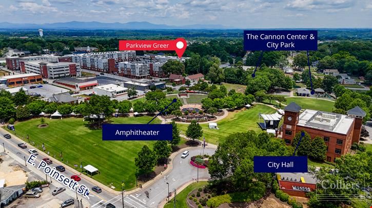 Multiple Retail Suites Available at Parkview Greer Apartments, Steps from Downtown