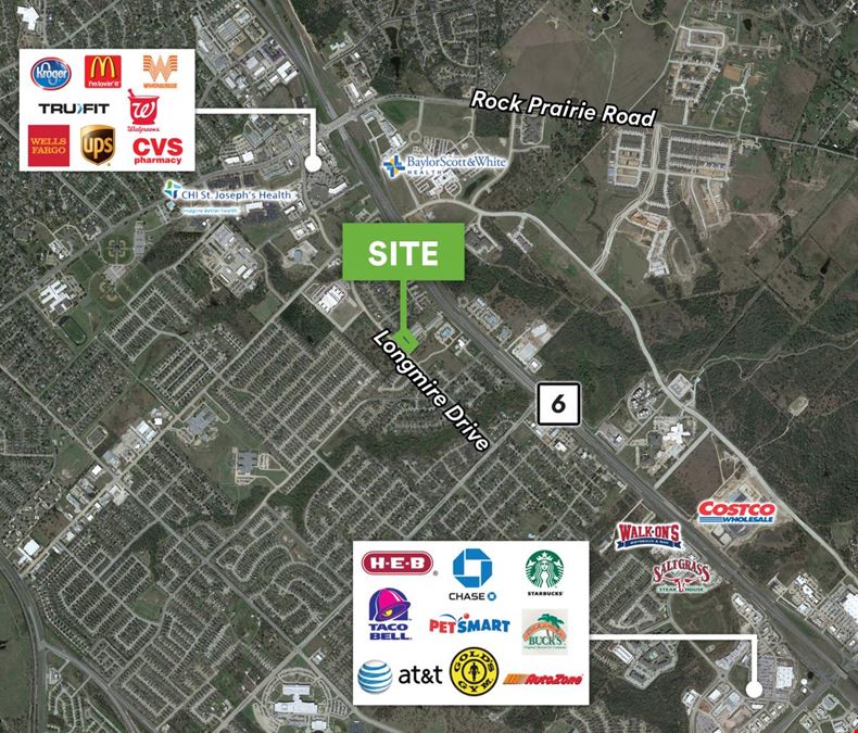 2 AC Commercial Land along Longmire Drive