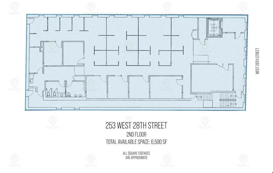 6,500 SF | 253 West 28th Street | 2nd Floor Retail/Office Space For Lease