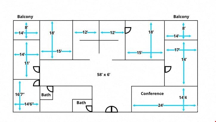For Sale or Lease: Office Condo with River View and Balconies