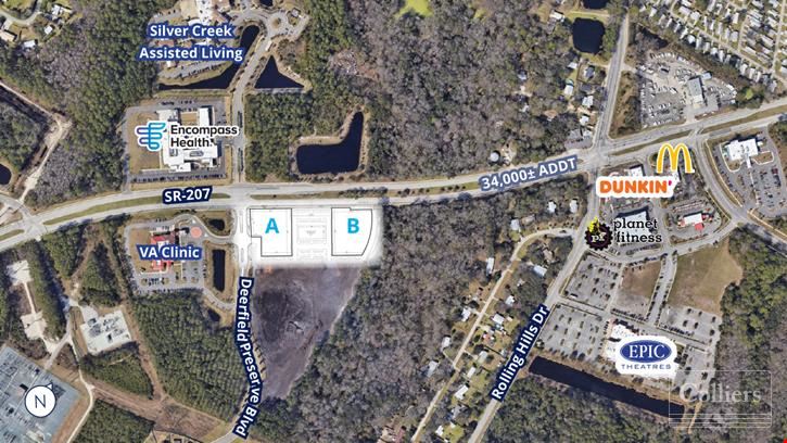 For Ground Lease | 1.14± AC and 1.15± AC Outparcels on SR-207