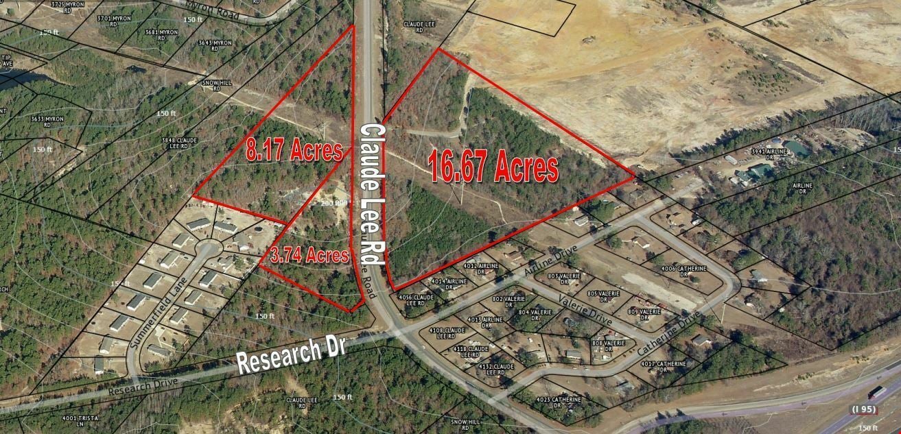 3 Parcels on Claude Lee and Research Dr