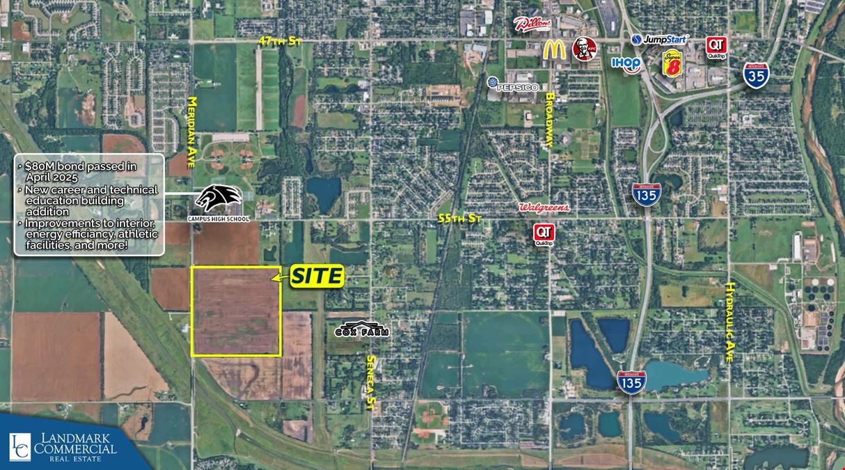 S of SEC 55th & Meridian