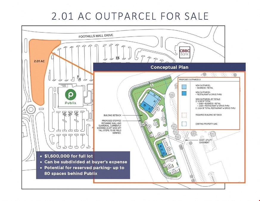 Outparcel for Sale - Foothills Mall
