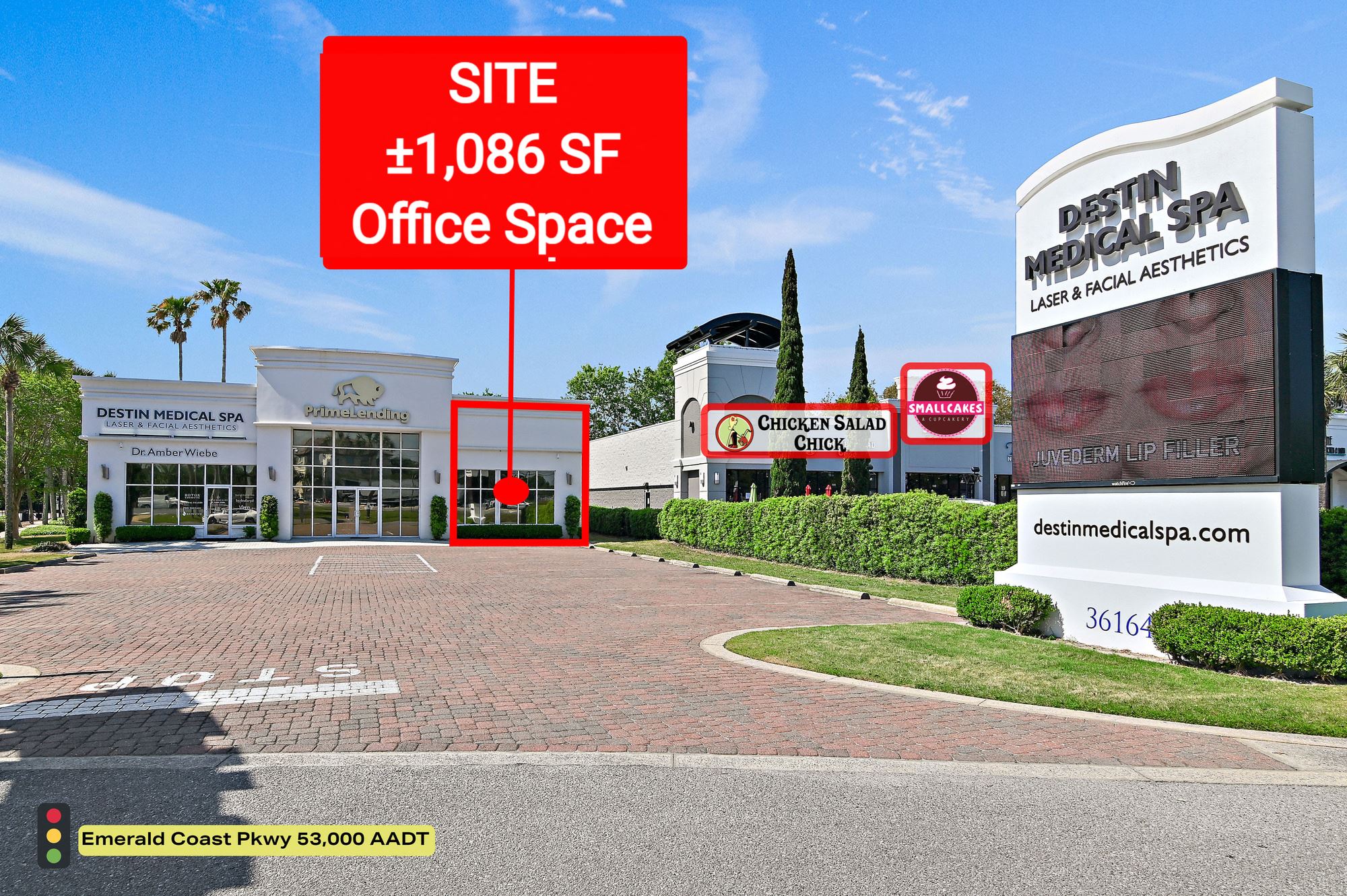 +/- 1,086 SF Office For Lease in Destin, FL