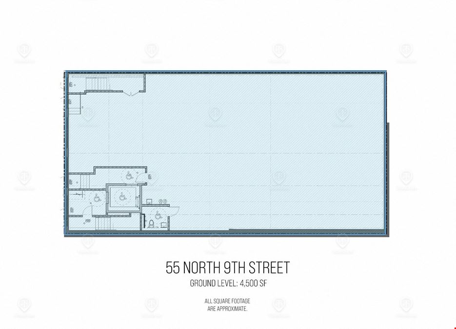 4,500 SF | 55 North 9th Street | Brand-New Retail Space for Lease