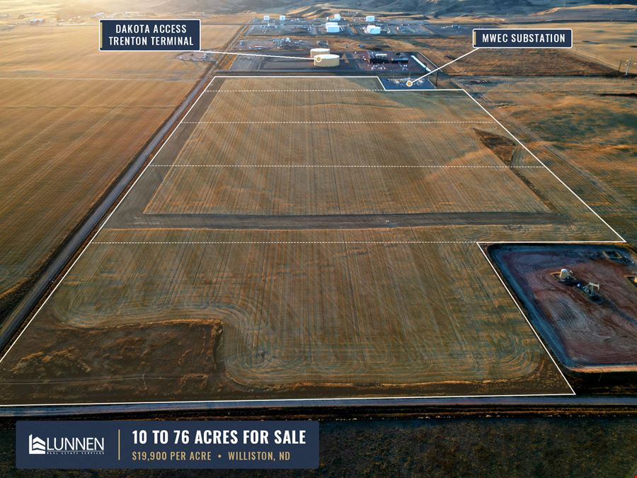 Heavy Industrial Lots from 10 Acres | $19,900/Acre | Next to Substation & Terminal